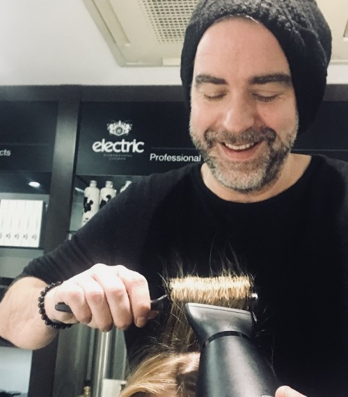 Sean Dawson doing hair - www.salonbusiness.co.uk