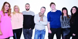 FOR WEB Hairdo Heroes helpers pictured with Westrow co-director Steve Rowbottom (centre)